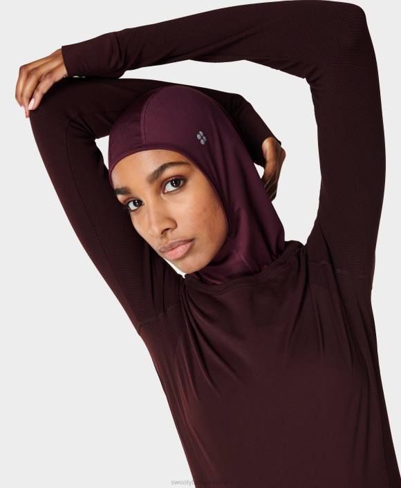 accesorios rojo ciruela T28T782 hijab de entrenamiento mujer Sweaty Betty
