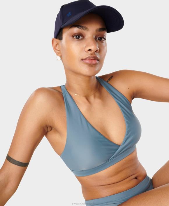 ropa azul estelar T28T1096 top de bikini color coral mujer Sweaty Betty