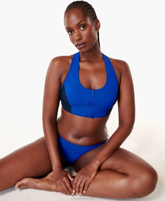 ropa azul relámpago/azul marino francés T28T276 top de bikini vista xtra life performance mujer Sweaty Betty