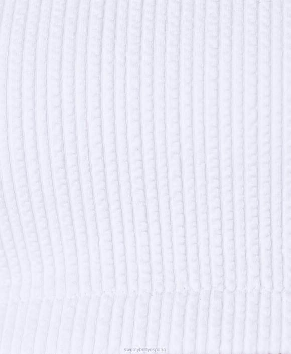 ropa blanco T28T806 top de bikini capri arrugado con cuello cuadrado mujer Sweaty Betty