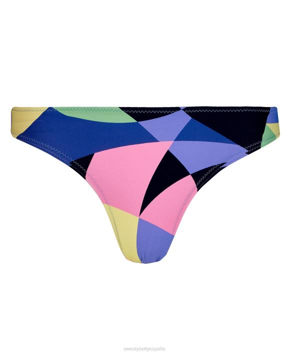 ropa estampado de camuflaje prisma morado T28T812 braguita de bikini capri xtra life de pernera alta mujer Sweaty Betty