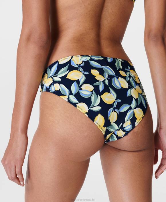 ropa estampado de limonero azul T28T633 braguita de bikini península xtra life mujer Sweaty Betty