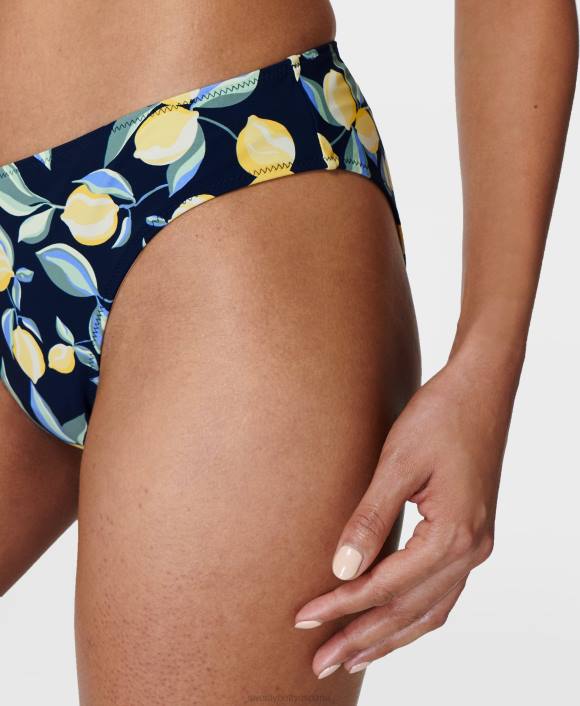 ropa estampado de limonero azul T28T633 braguita de bikini península xtra life mujer Sweaty Betty