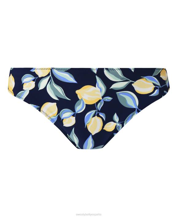 ropa estampado de limonero azul T28T633 braguita de bikini península xtra life mujer Sweaty Betty