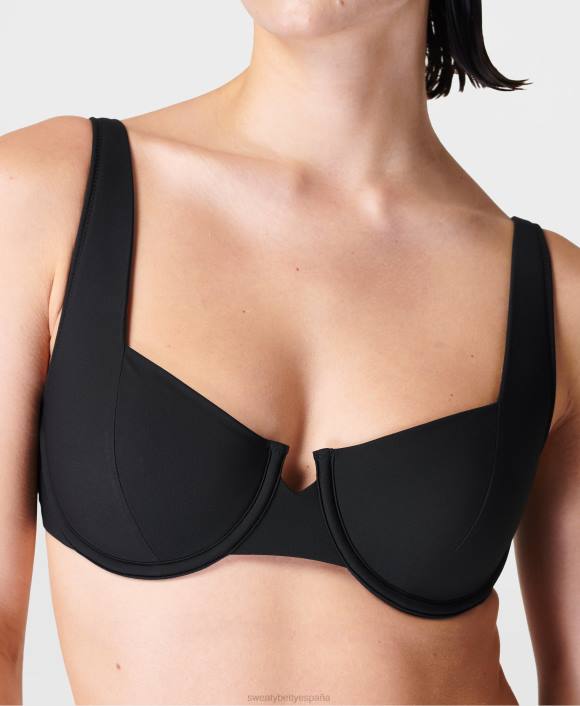 ropa negro T28T1018 top de bikini con aros laguna xtra life mujer Sweaty Betty