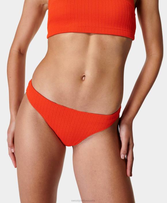 ropa pájaro de fuego T28T862 braguita de bikini capri arrugada de pernera alta mujer Sweaty Betty