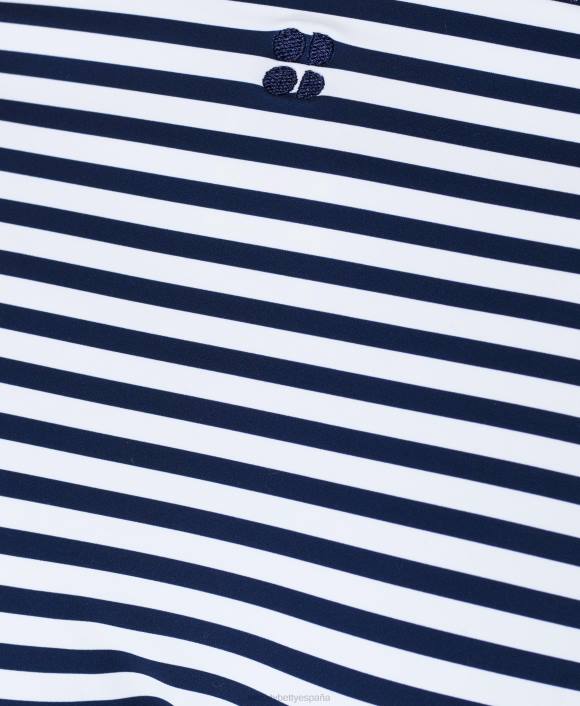 ropa raya blanca azul marino T28T632 braguita de bikini península xtra life mujer Sweaty Betty