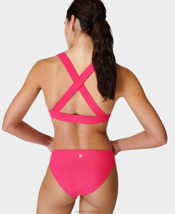 ropa resplandor rosa T28T441 top de bikini península xtra life mujer Sweaty Betty