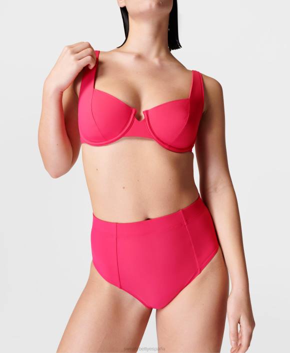 ropa resplandor rosa T28T607 braguita de bikini Brook de talle alto xtra life mujer Sweaty Betty