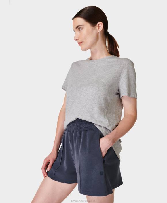 ropa Azul marino T28T640 shorts con peso de nube con lavado arena mujer Sweaty Betty