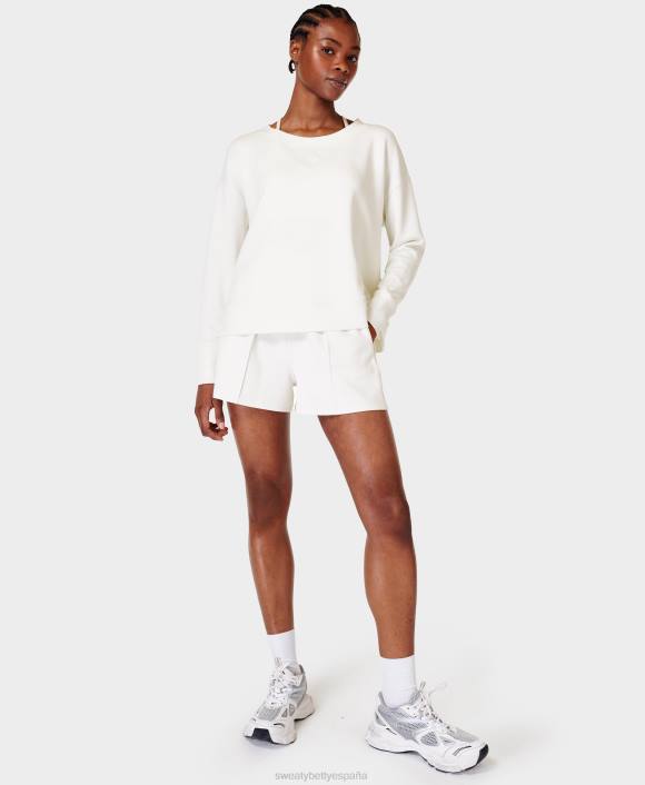 ropa lirio blanco T28T639 shorts con peso de nube con lavado arena mujer Sweaty Betty