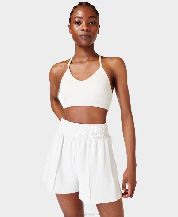ropa lirio blanco T28T639 shorts con peso de nube con lavado arena mujer Sweaty Betty