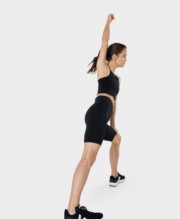 ropa negro T28T1065 shorts ciclistas Power de talle alto de 9