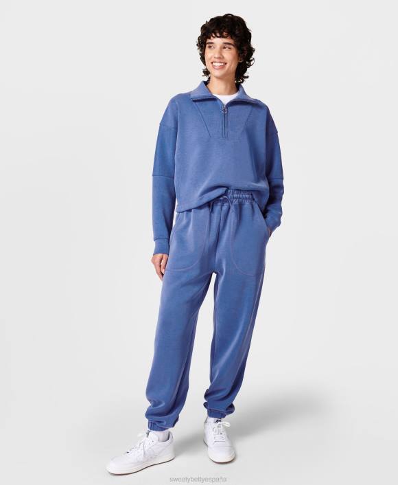 ropa azul relámpago T28T568 pantalones con dobladillo y lavado arena mujer Sweaty Betty