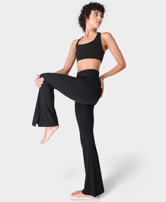 ropa negro T28T551 pantalones de yoga acampanados súper suaves mujer Sweaty Betty