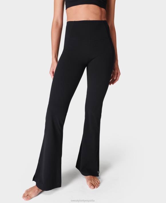 ropa negro T28T551 pantalones de yoga acampanados súper suaves mujer Sweaty Betty