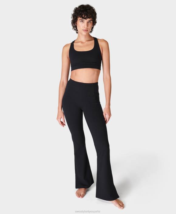 ropa negro T28T551 pantalones de yoga acampanados súper suaves mujer Sweaty Betty