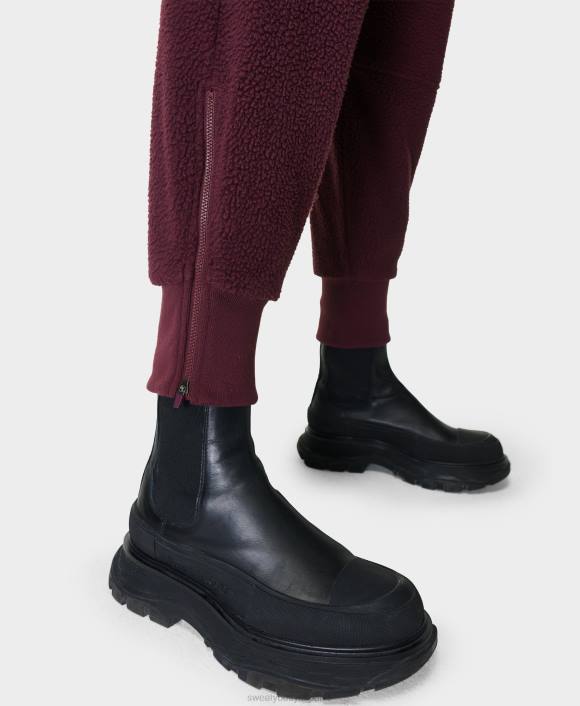 ropa rojo ciruela T28T787 pantalón sherpa nórdico mujer Sweaty Betty
