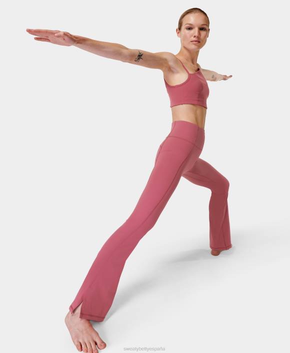 ropa rosa ambiental T28T556 pantalones de yoga acampanados súper suaves mujer Sweaty Betty