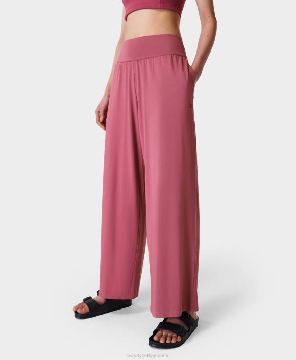 ropa rosa ambiental T28T597 pantalones anchos de modal mujer Sweaty Betty