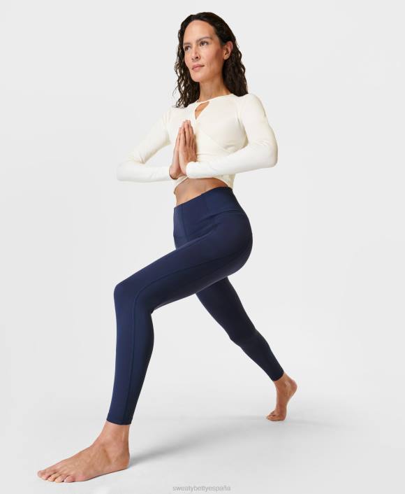 ropa Azul marino T28T385 leggings de yoga acanalados súper suaves mujer Sweaty Betty