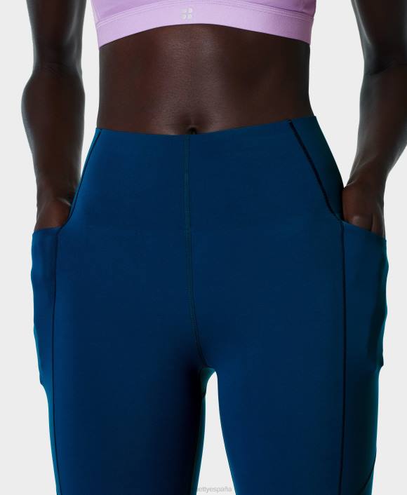 ropa azul profundo T28T965 Legging deportivo con bloques de color y cintura alta Power Ultrasculpt mujer Sweaty Betty