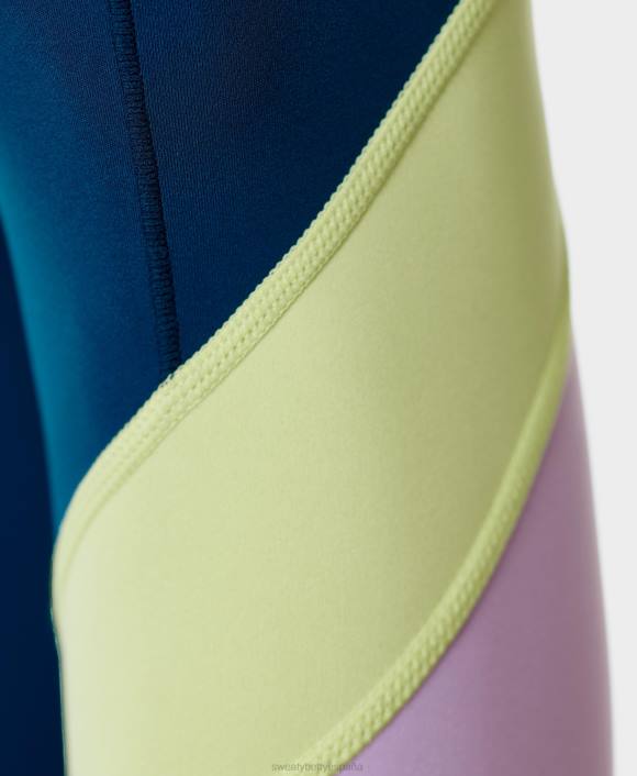 ropa azul profundo T28T965 Legging deportivo con bloques de color y cintura alta Power Ultrasculpt mujer Sweaty Betty