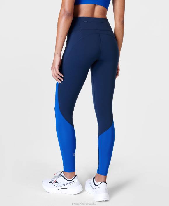 ropa azul relámpago/azul marino T28T236 leggings con curva de color para entrenamiento de potencia mujer Sweaty Betty
