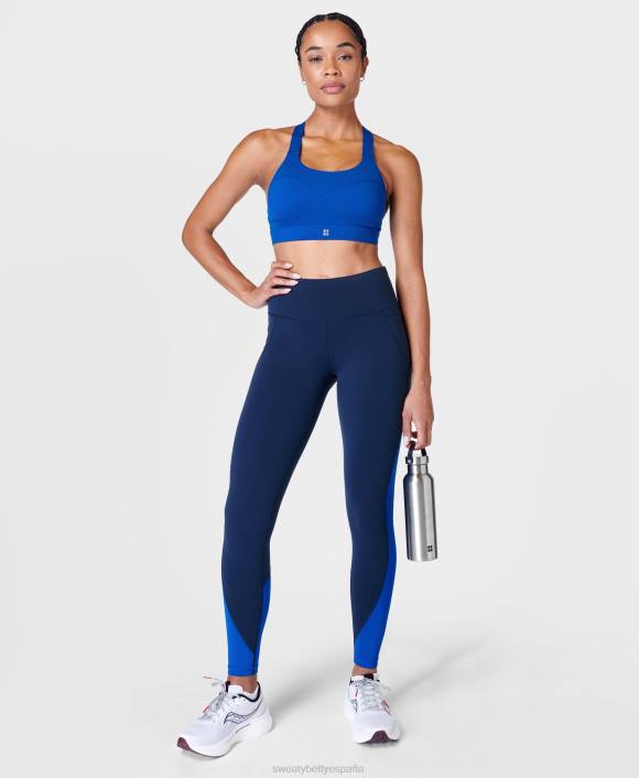 ropa azul relámpago/azul marino T28T236 leggings con curva de color para entrenamiento de potencia mujer Sweaty Betty