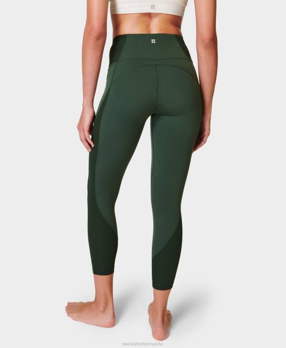 ropa caminata verde T28T288 Leggings de yoga 7/8 de canalé súper suaves mujer Sweaty Betty