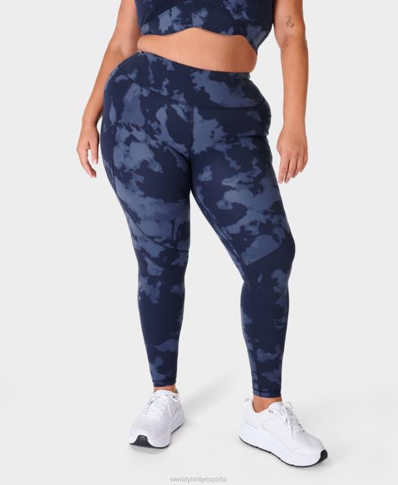 ropa estampado azul desvanecido T28T54 leggings de entrenamiento de potencia mujer Sweaty Betty