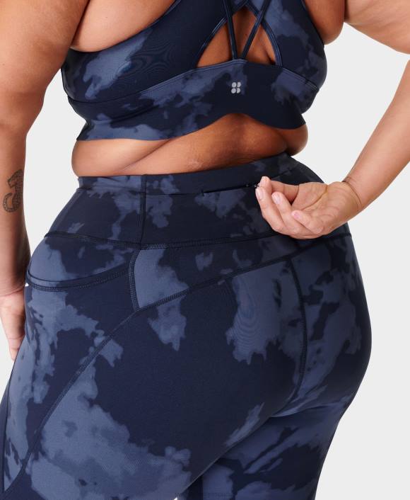 ropa estampado azul desvanecido T28T54 leggings de entrenamiento de potencia mujer Sweaty Betty