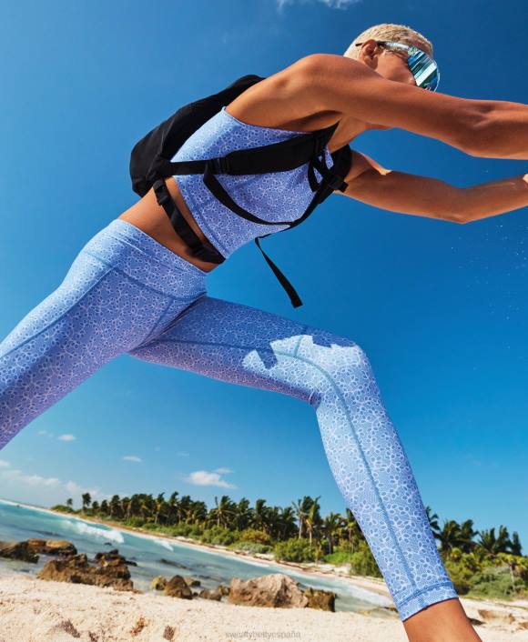 ropa estampado de bordado azul T28T34 leggings de entrenamiento power 7/8 mujer Sweaty Betty