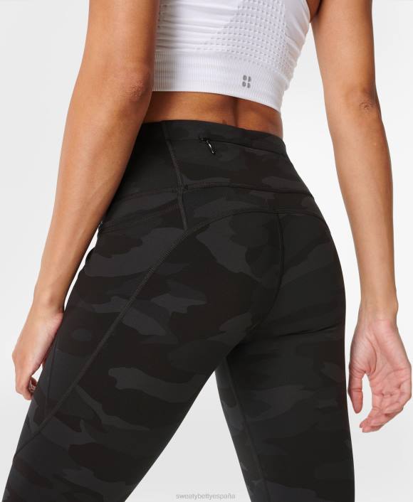 ropa estampado de camuflaje ultra negro T28T421 leggings deportivos cortos y potentes mujer Sweaty Betty