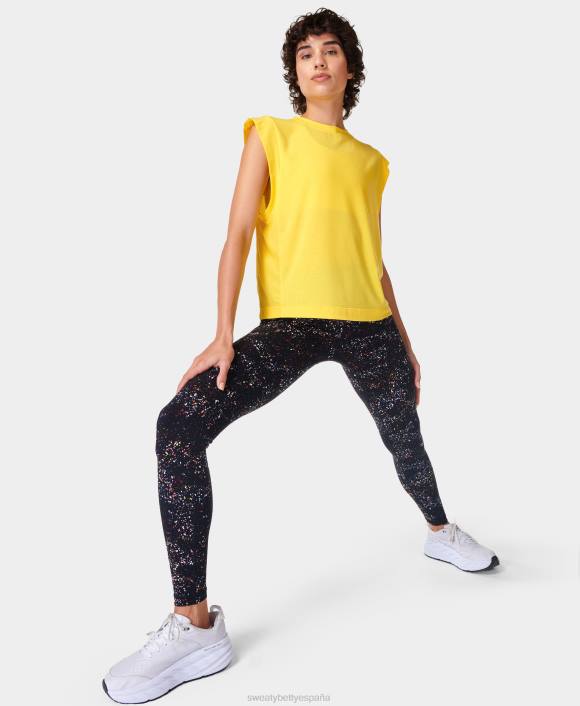ropa estampado de confeti negro T28T77 leggings de entrenamiento de potencia mujer Sweaty Betty