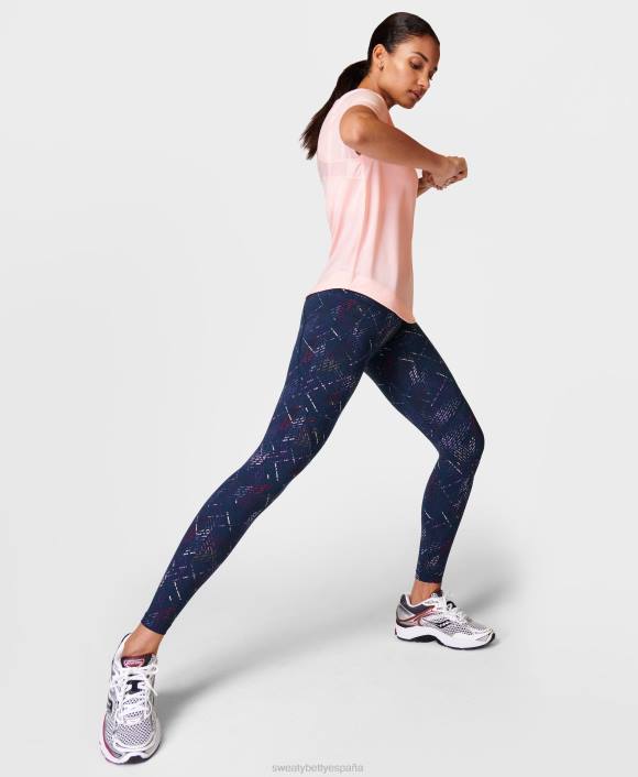 ropa estampado de cuadros azules deconstruidos T28T70 leggings de entrenamiento de potencia mujer Sweaty Betty