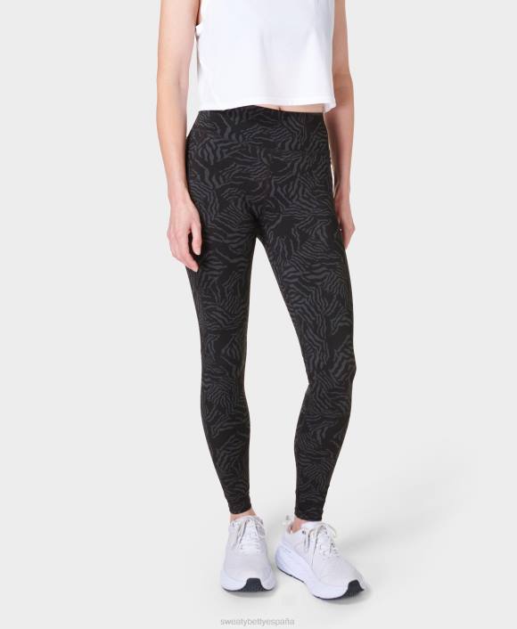 ropa estampado de cuadros de cebra gris T28T416 leggings para correr de gravedad cero mujer Sweaty Betty