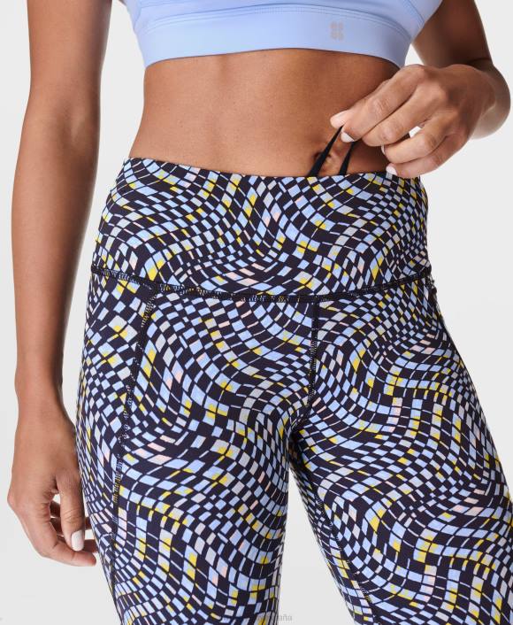 ropa estampado de cuadros fluidos azules T28T55 leggings de entrenamiento de potencia mujer Sweaty Betty