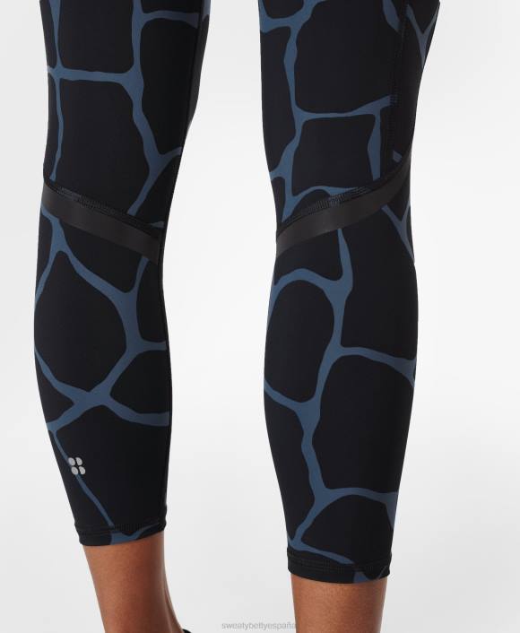 ropa estampado de fragmentos de animales en azul T28T991 leggings para correr 7/8 de talle alto y gravedad cero mujer Sweaty Betty