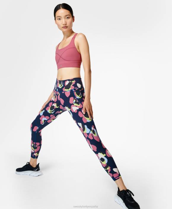 ropa estampado de leopardo pétalo azul T28T35 leggings de entrenamiento power 7/8 mujer Sweaty Betty