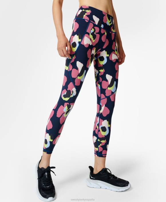 ropa estampado de leopardo pétalo azul T28T35 leggings de entrenamiento power 7/8 mujer Sweaty Betty