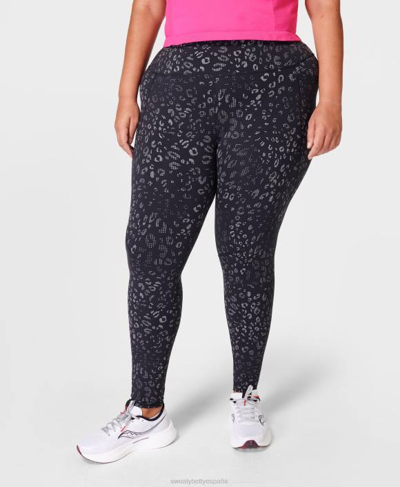 ropa estampado de leopardo reflectante negro T28T573 leggings de entrenamiento reflectantes mujer Sweaty Betty