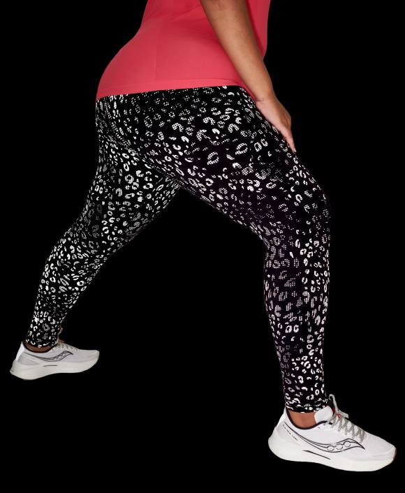 ropa estampado de leopardo reflectante negro T28T573 leggings de entrenamiento reflectantes mujer Sweaty Betty