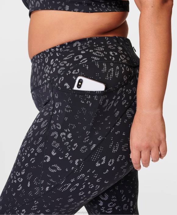 ropa estampado de leopardo reflectante negro T28T664 leggings deportivos 7/8 reflectantes mujer Sweaty Betty