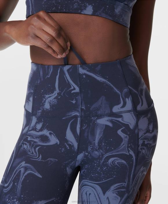 ropa estampado de motas de mármol azul T28T105 leggings de yoga 7/8 súper suaves mujer Sweaty Betty