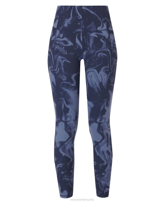 ropa estampado de motas de mármol azul T28T180 leggings de yoga súper suaves mujer Sweaty Betty