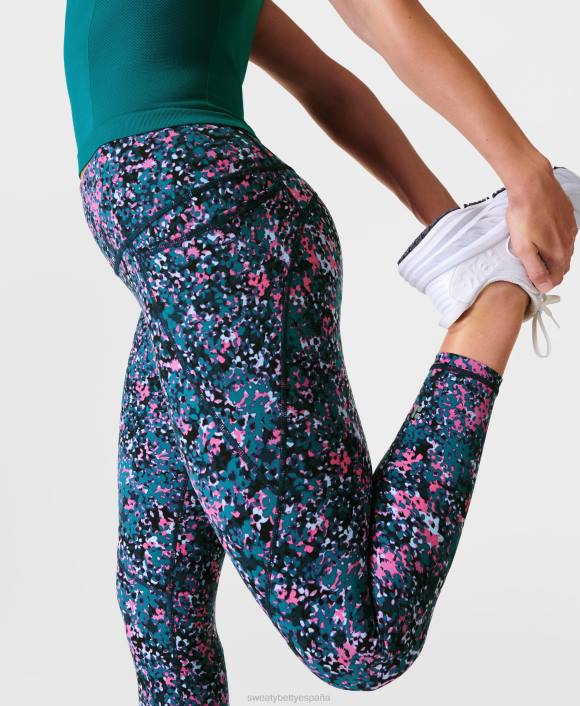 ropa estampado de pétalos dispersos de color rosa T28T19 leggings de entrenamiento power 7/8 mujer Sweaty Betty
