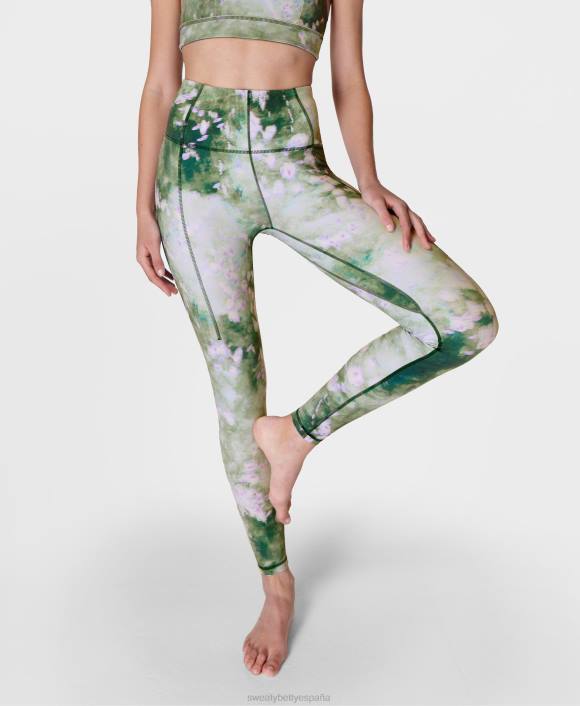 ropa estampado de prado de lavanda verde T28T177 leggings de yoga súper suaves mujer Sweaty Betty