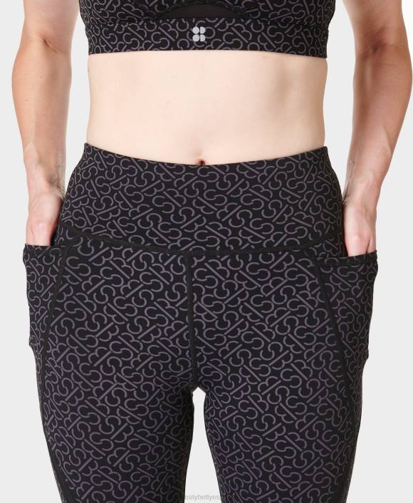 ropa estampado de ranura sb gris T28T669 icono de poder leggings mujer Sweaty Betty
