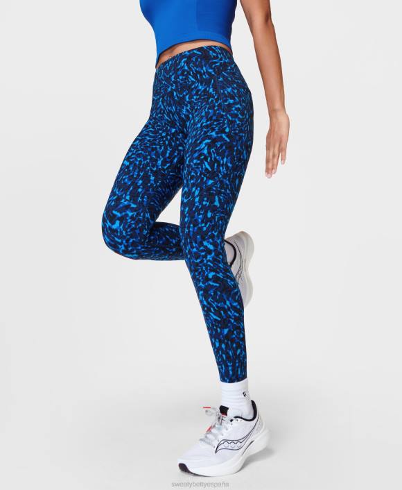 ropa estampado de remolinos de animales azules T28T69 leggings de entrenamiento de potencia mujer Sweaty Betty